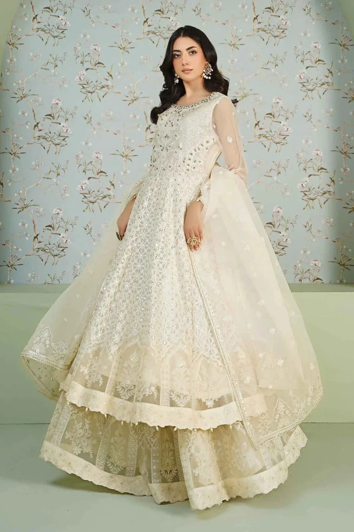 Maria B Formal Wears White Organza – view 5 – Poshaq