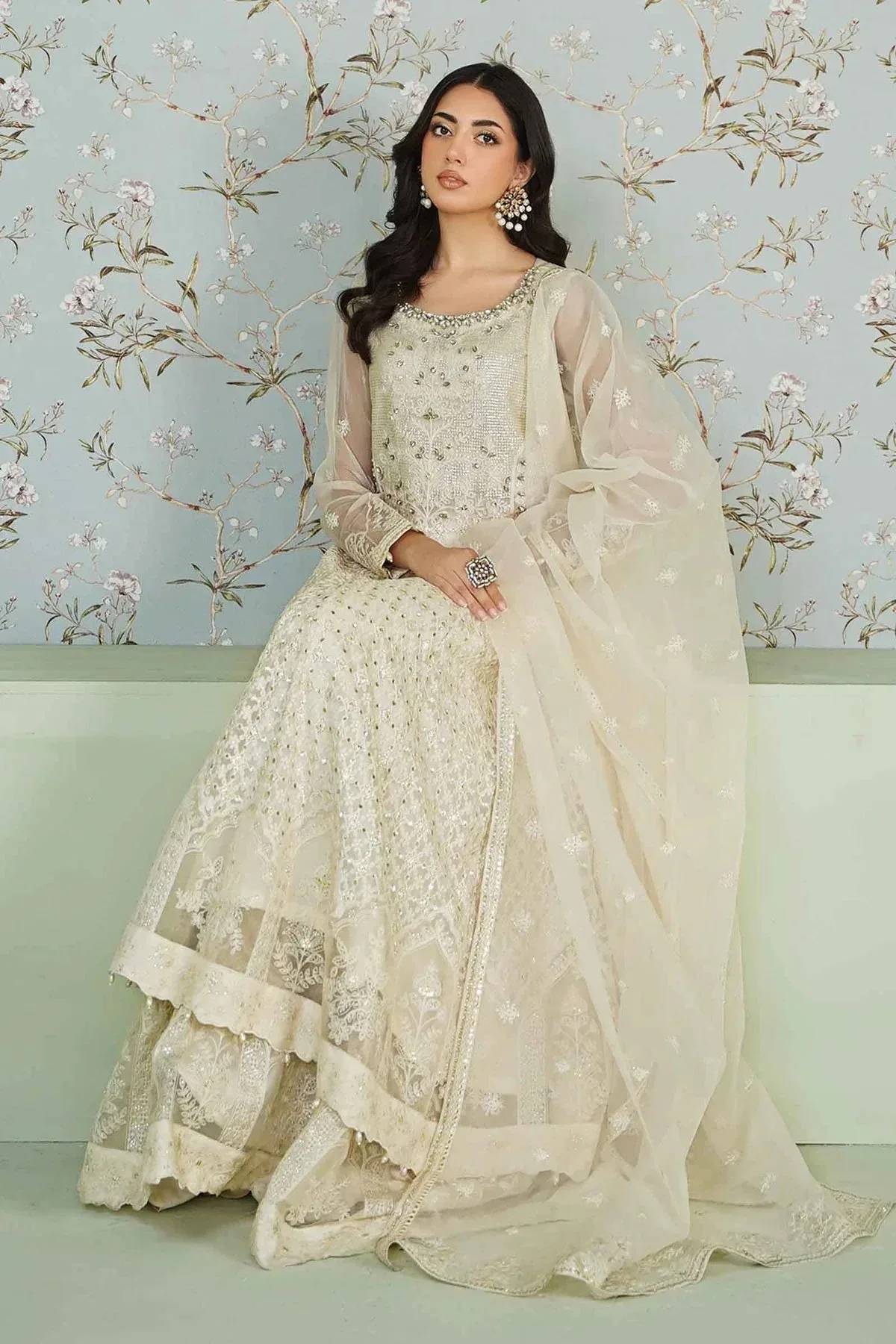 Maria B Formal Wears White Organza – view 6 – Poshaq