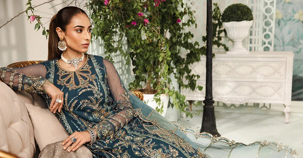 Maria B Formal Wears Blue Organza – view 5 – Poshaq