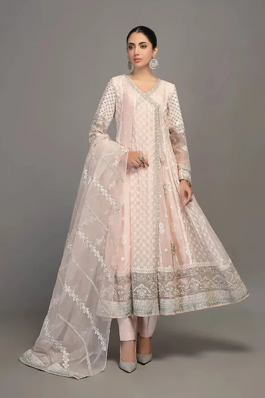 Maria B Formal Wears Pink Organza – view 1 – Poshaq