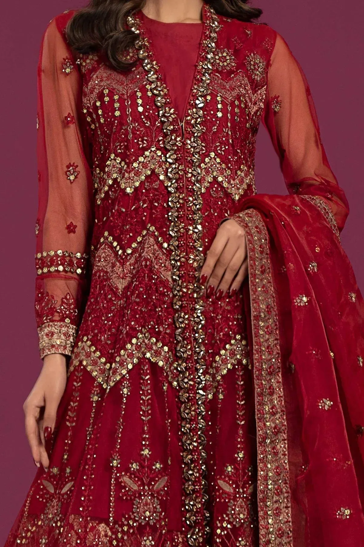 Maria B Formal Wears Net – view 3 – Poshaq