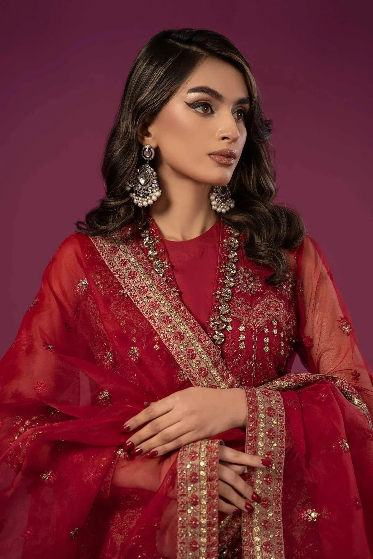 Maria B Formal Wears Net – view 4 – Poshaq