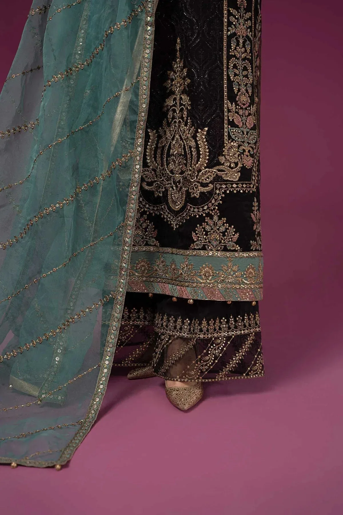 Maria B Formal Wears Black Organza – view 3 – Poshaq