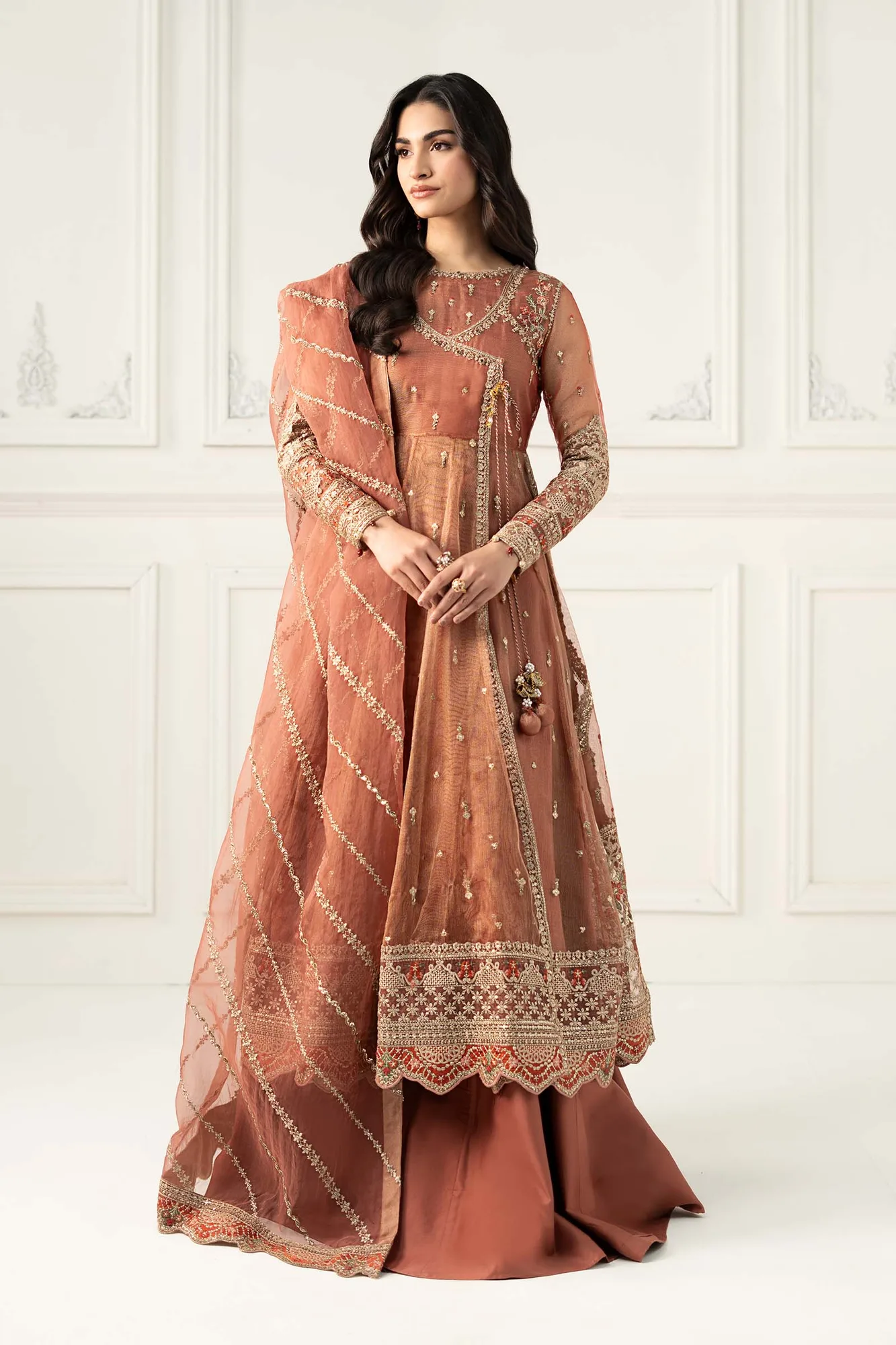 Maria B Formal Wears Blue Organza – view 2 – Poshaq