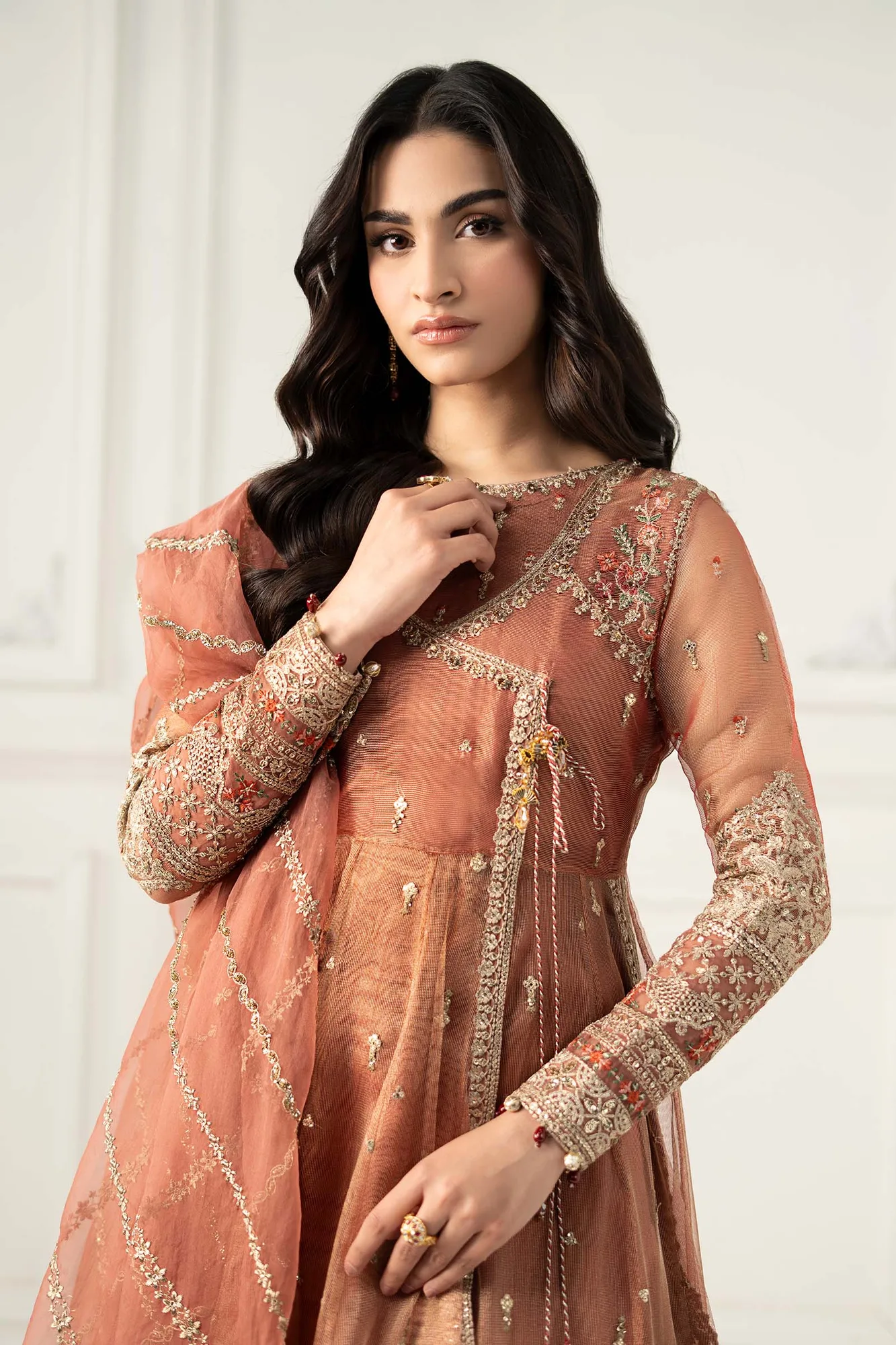 Maria B Formal Wears Blue Organza – view 5 – Poshaq