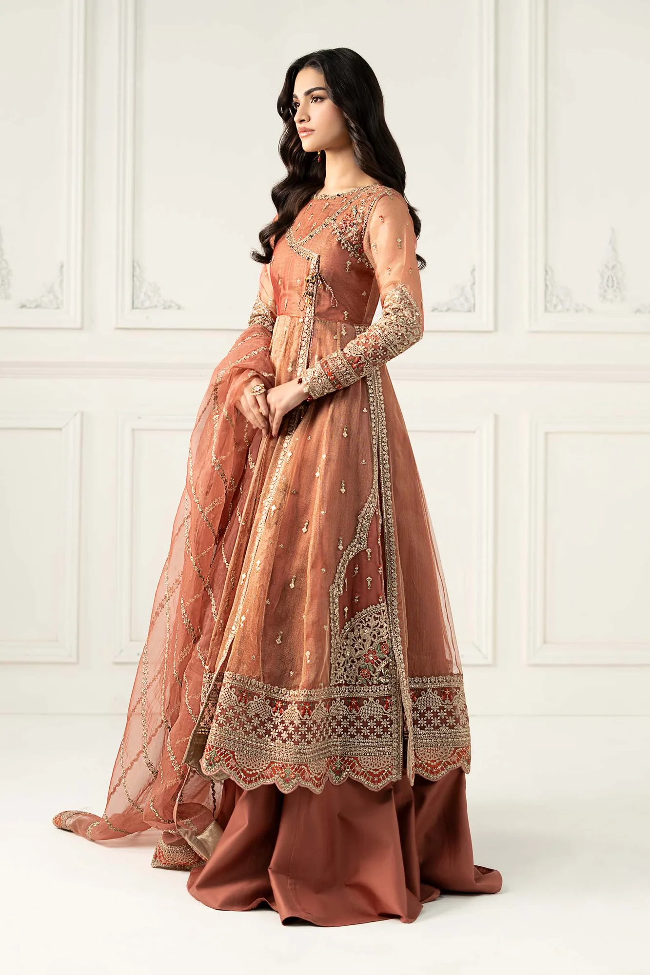 Maria B Formal Wears Blue Organza – view 7 – Poshaq