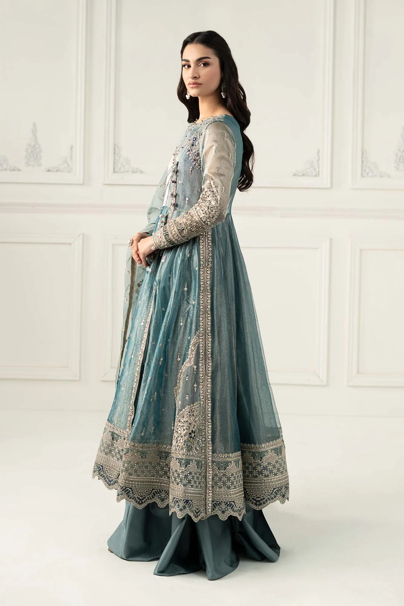 Maria B Formal Wears Blue Organza – view 8 – Poshaq