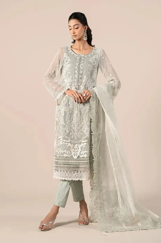 Maria B Formal Wears Blue Organza – view 1 – Poshaq