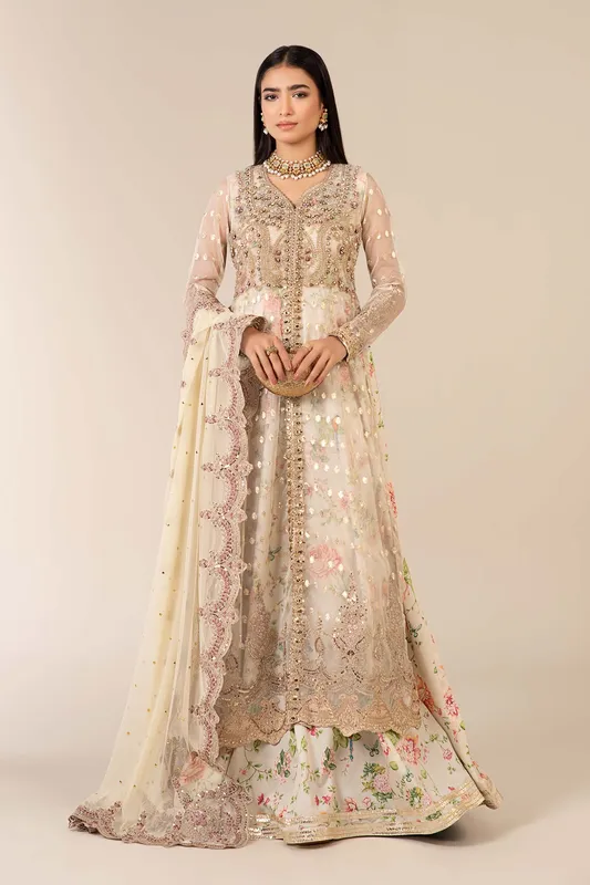 Maria B Formal Wears White Organza – view 1 – Poshaq
