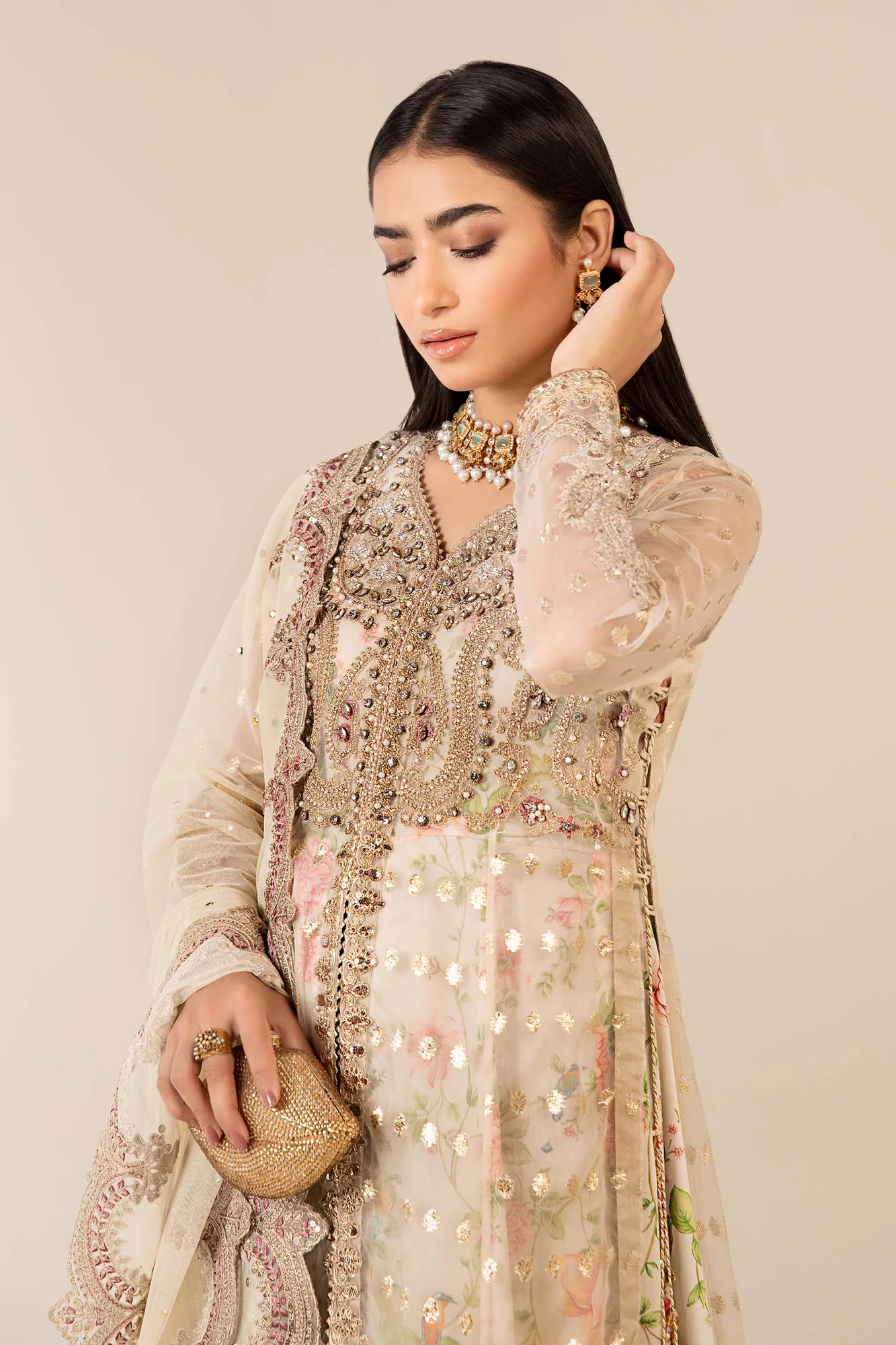 Maria B Formal Wears White Organza – view 4 – Poshaq