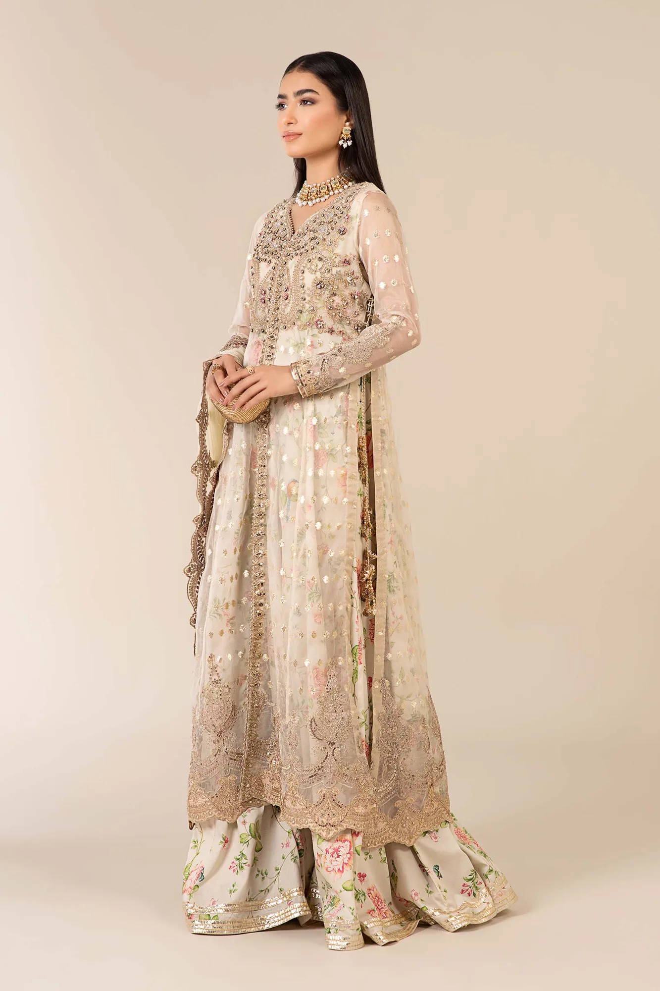 Maria B Formal Wears White Organza – view 5 – Poshaq