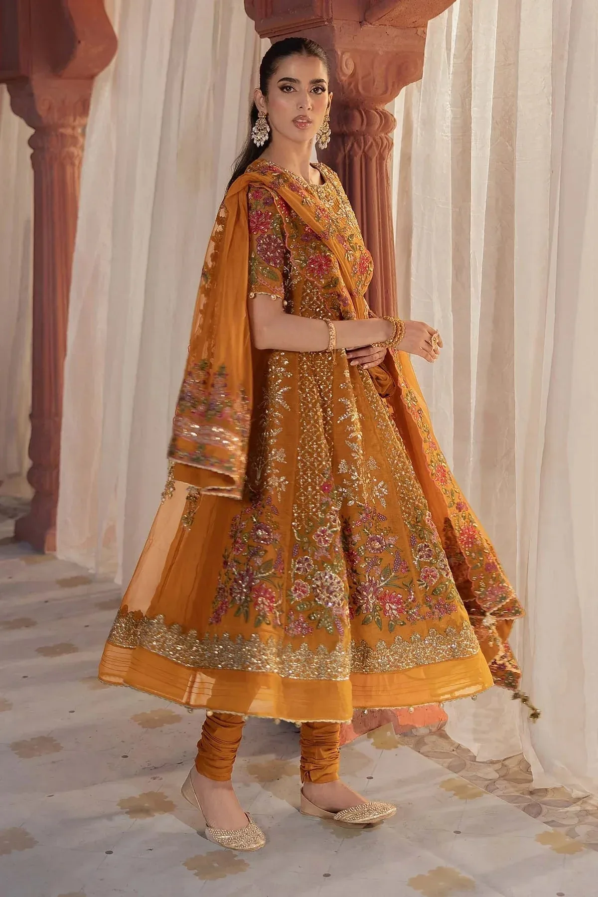 Maria B Formal Wears Mustard Organza – view 6 – Poshaq