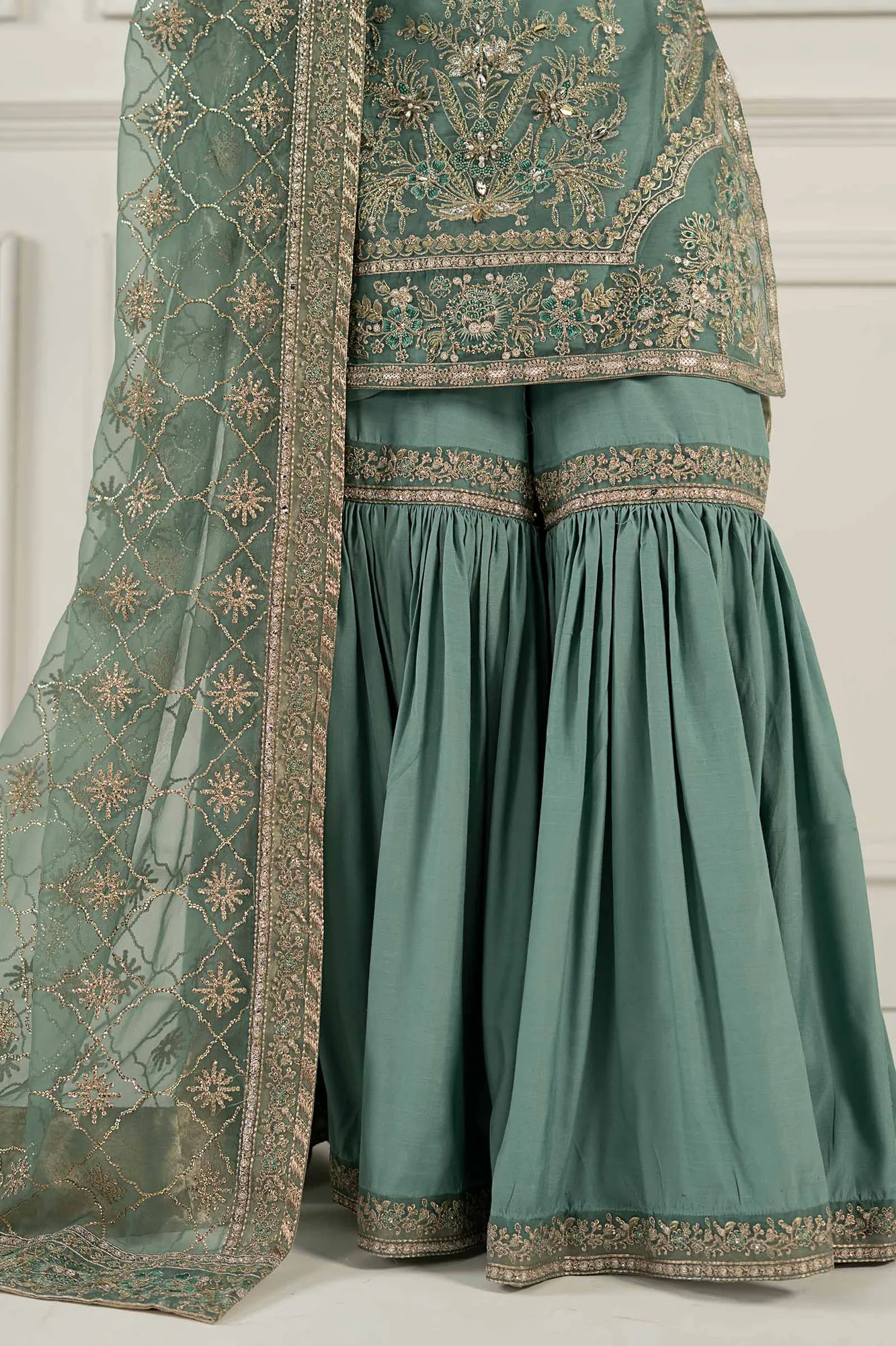 Maria B Formal Wears Blue Raw Silk – view 8 – Poshaq