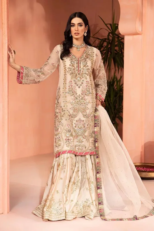 Maria B Formal Wears White Organza – view 1 – Poshaq