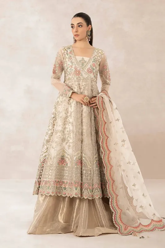 Maria B Formal Wears White Organza – view 1 – Poshaq