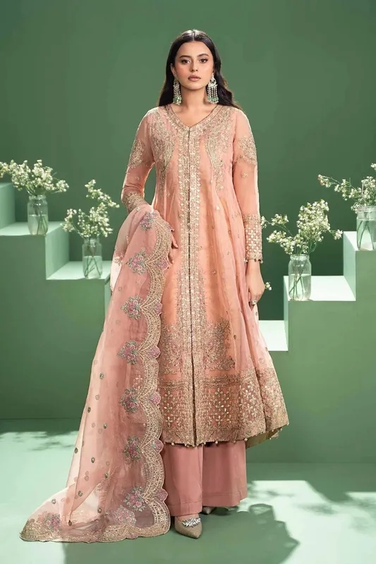 Maria B Formal Wears Pink Organza – view 1 – Poshaq