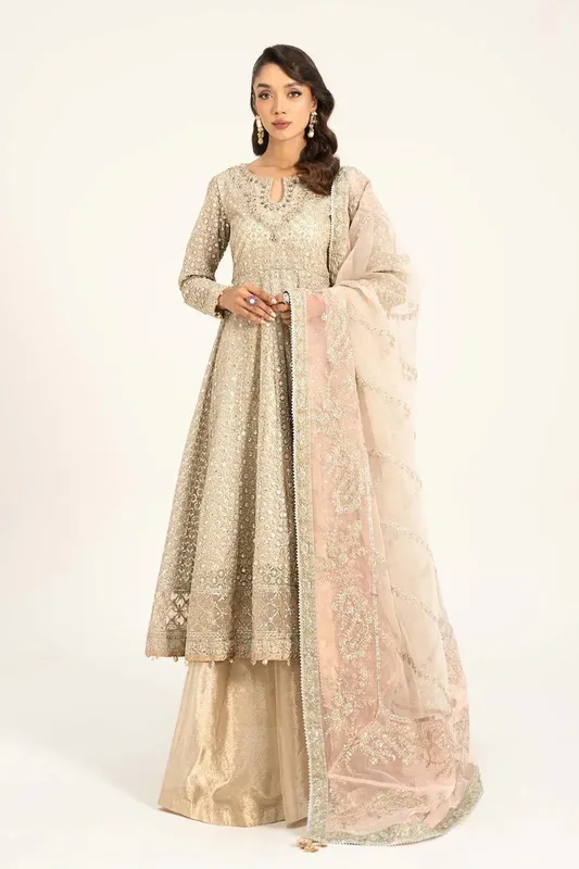 Maria B Formal Wears White Organza – view 1 – Poshaq