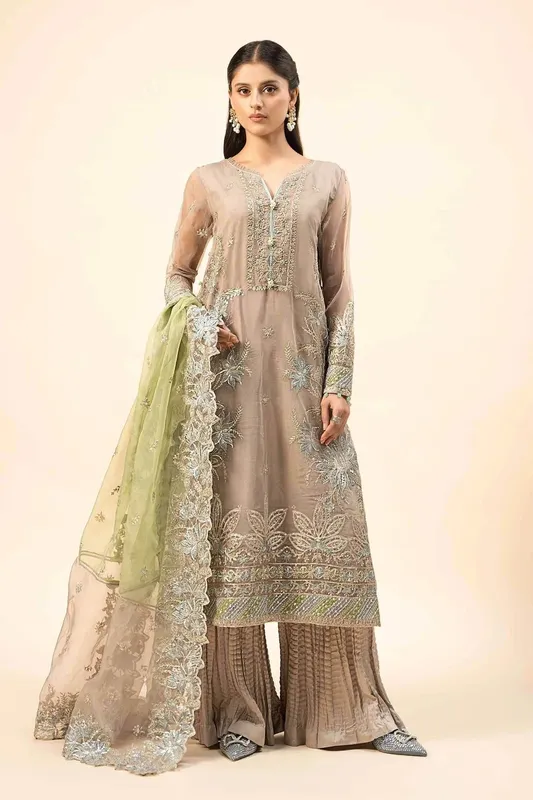 Maria B Formal Wears White Organza – view 1 – Poshaq