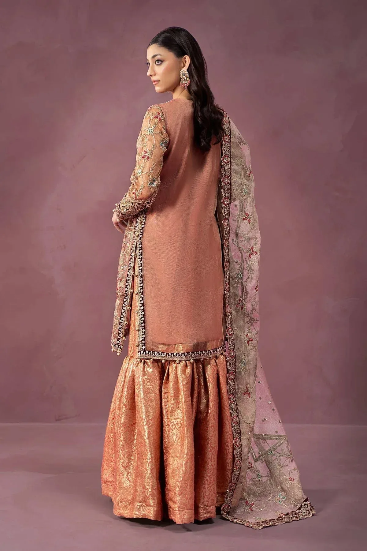 Maria B Formal Wears Pink Raw Silk – view 2 – Poshaq