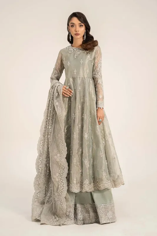 Maria B Formal Wears Blue Cotton – view 1 – Poshaq