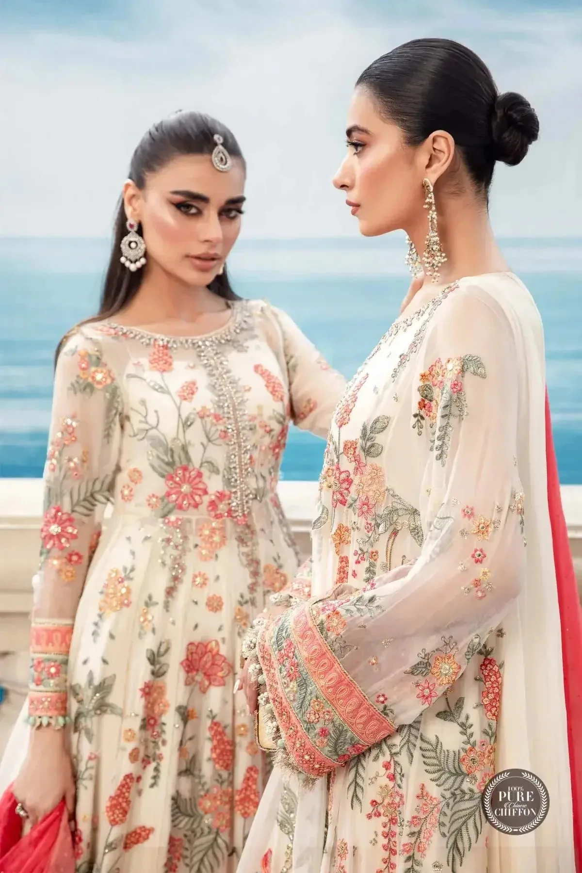 Maria B Luxury Chiffon Collection Raw Silk – view 5 – Poshaq