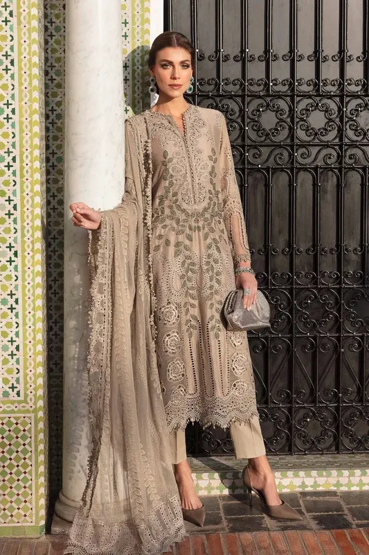 Maria B Luxury Lawn 25 Organza – view 1 – Poshaq