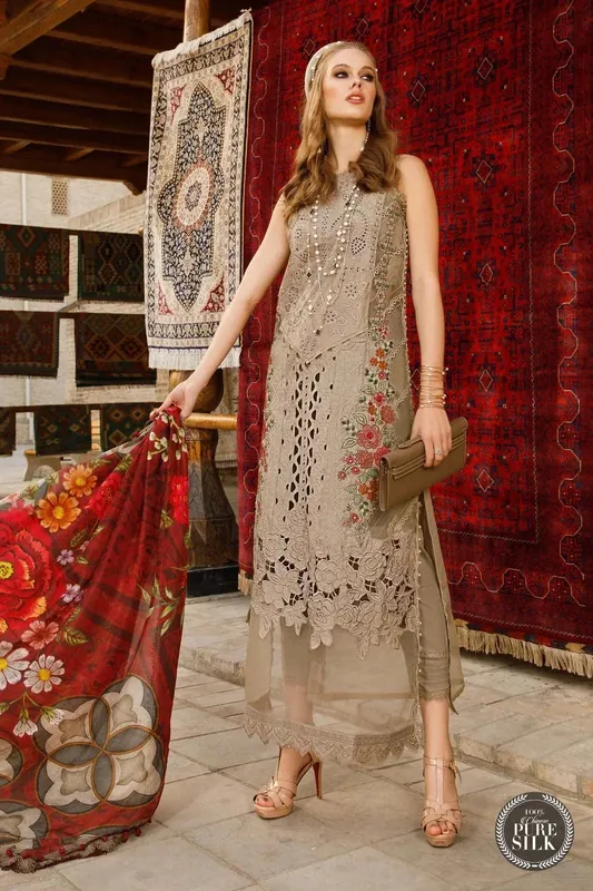Maria B Luxury Lawn Organza – view 1 – Poshaq