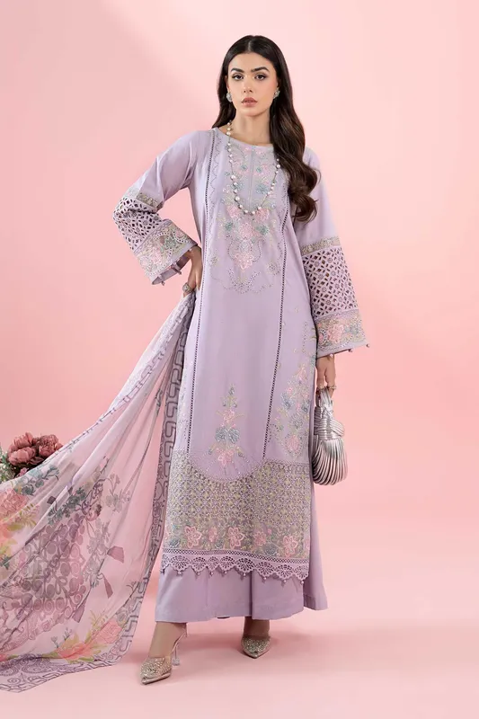 Maria B Luxury Pret 25 Lilac Organza – view 1 – Poshaq