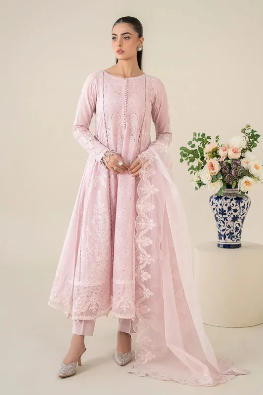Maria B Luxury Pret 25 Pink Organza – view 1 – Poshaq