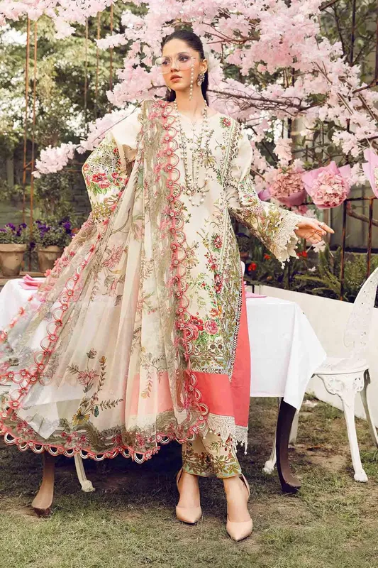 Maria B M Prints Summer 25 Organza – view 1 – Poshaq