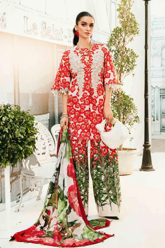 Maria B M Prints Summer 25 Chiffon – view 1 – Poshaq