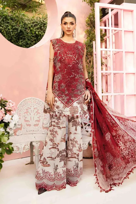 Maria B M Prints Summer 25 Organza – view 1 – Poshaq