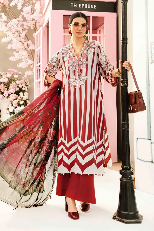 Maria B M Prints Summer 25 Organza – view 1 – Poshaq