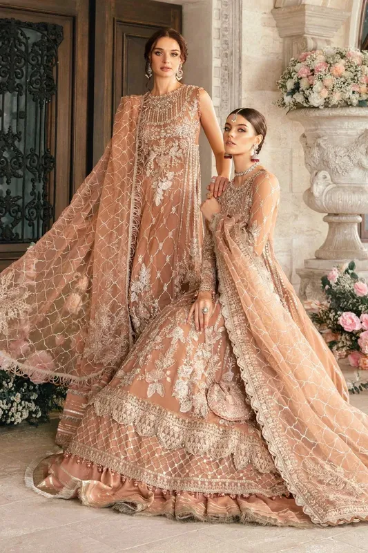 Maria B Mbroidered Fabrics 2024 Pink Organza – view 1 – Poshaq