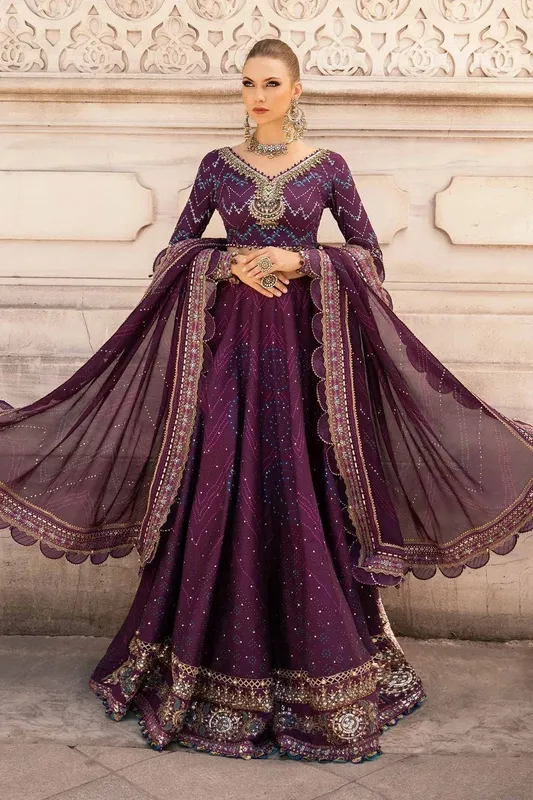 Maria B Sateen Formals 24 Plum Cotton – view 1 – Poshaq
