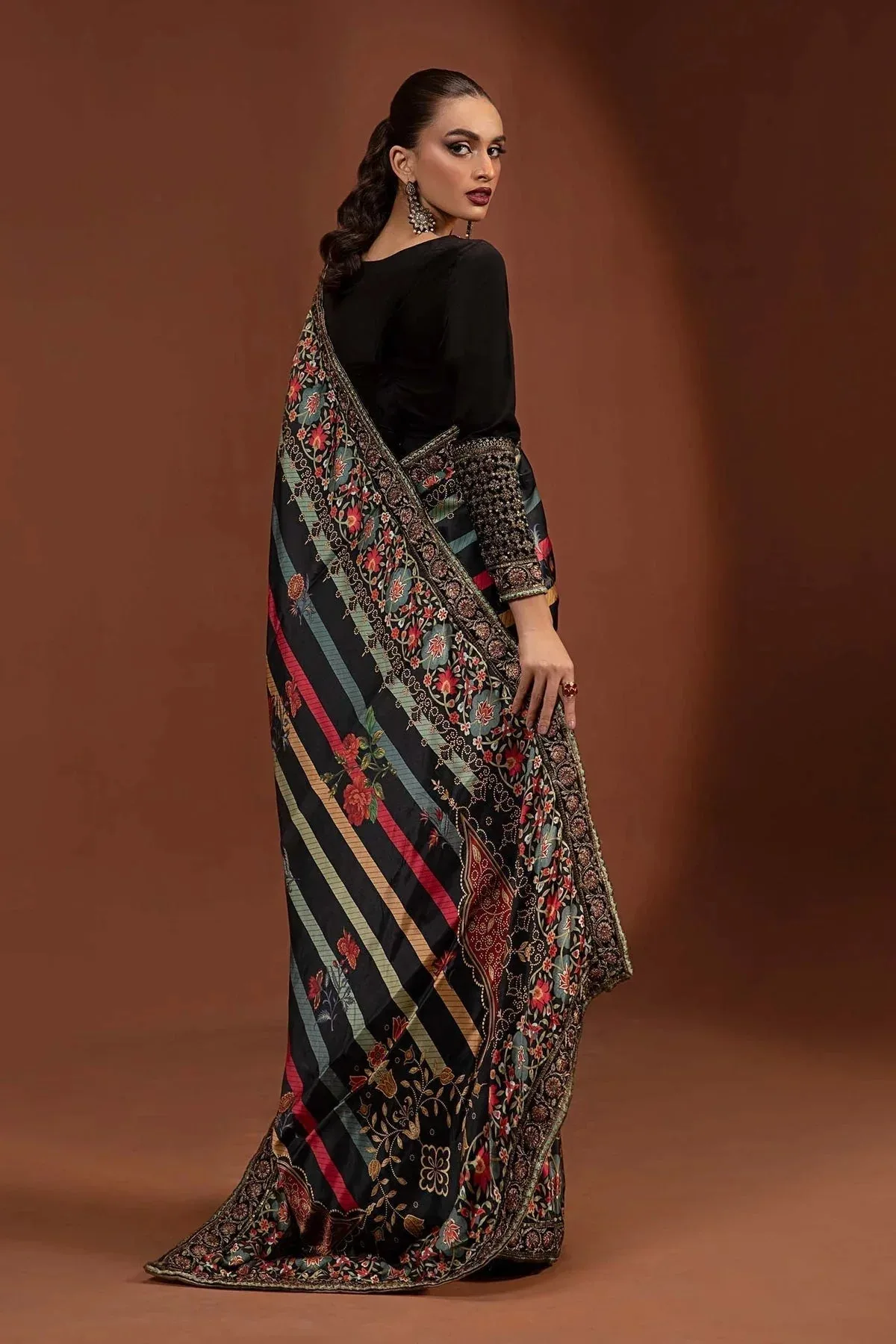 Maria B Silk Collection 24 Black Velvet – view 2 – Poshaq