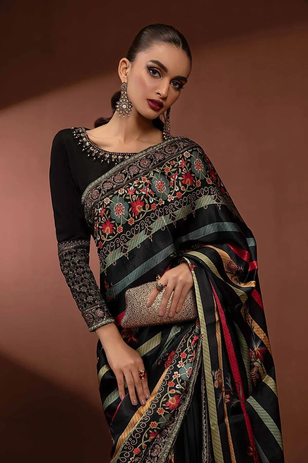 Maria B Silk Collection 24 Black Velvet – view 3 – Poshaq