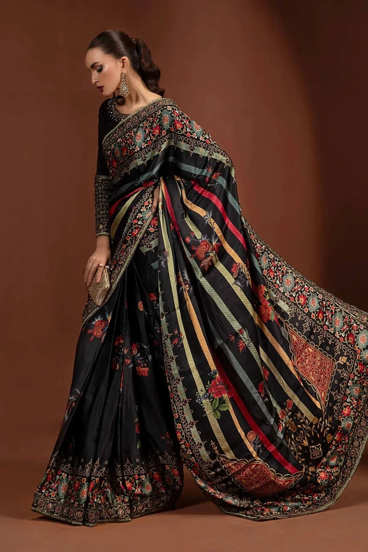 Maria B Silk Collection 24 Black Velvet – view 4 – Poshaq
