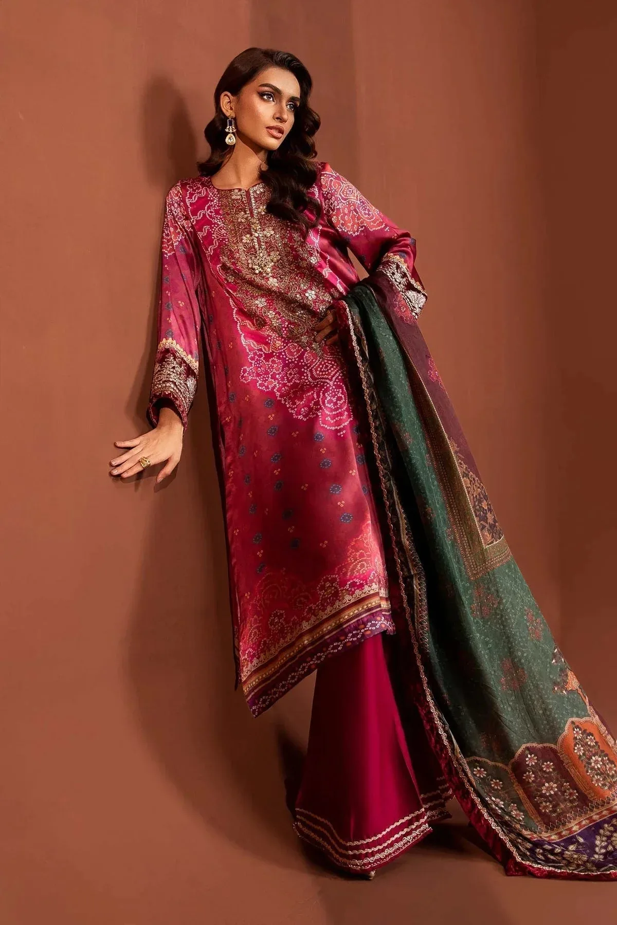 Maria B Silk Collection 24 Green Velvet – view 5 – Poshaq