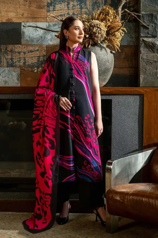 Maria B Winter Basics 2024 Black Khaddar – view 1 – Poshaq