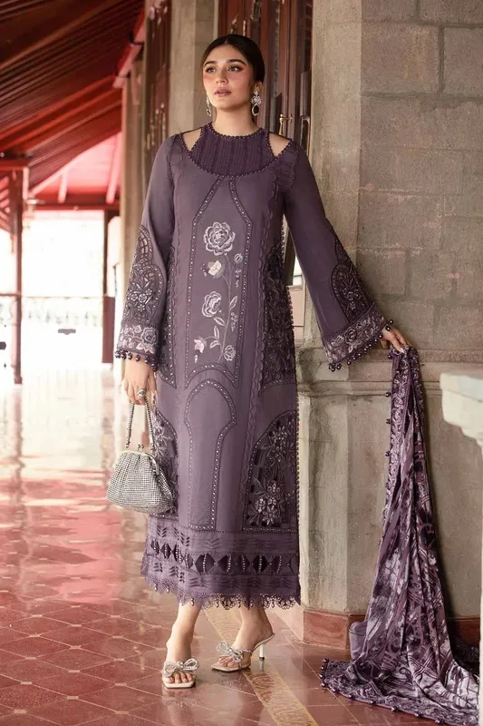 Maria B Winter Luxe 24 Lilac Organza – view 1 – Poshaq