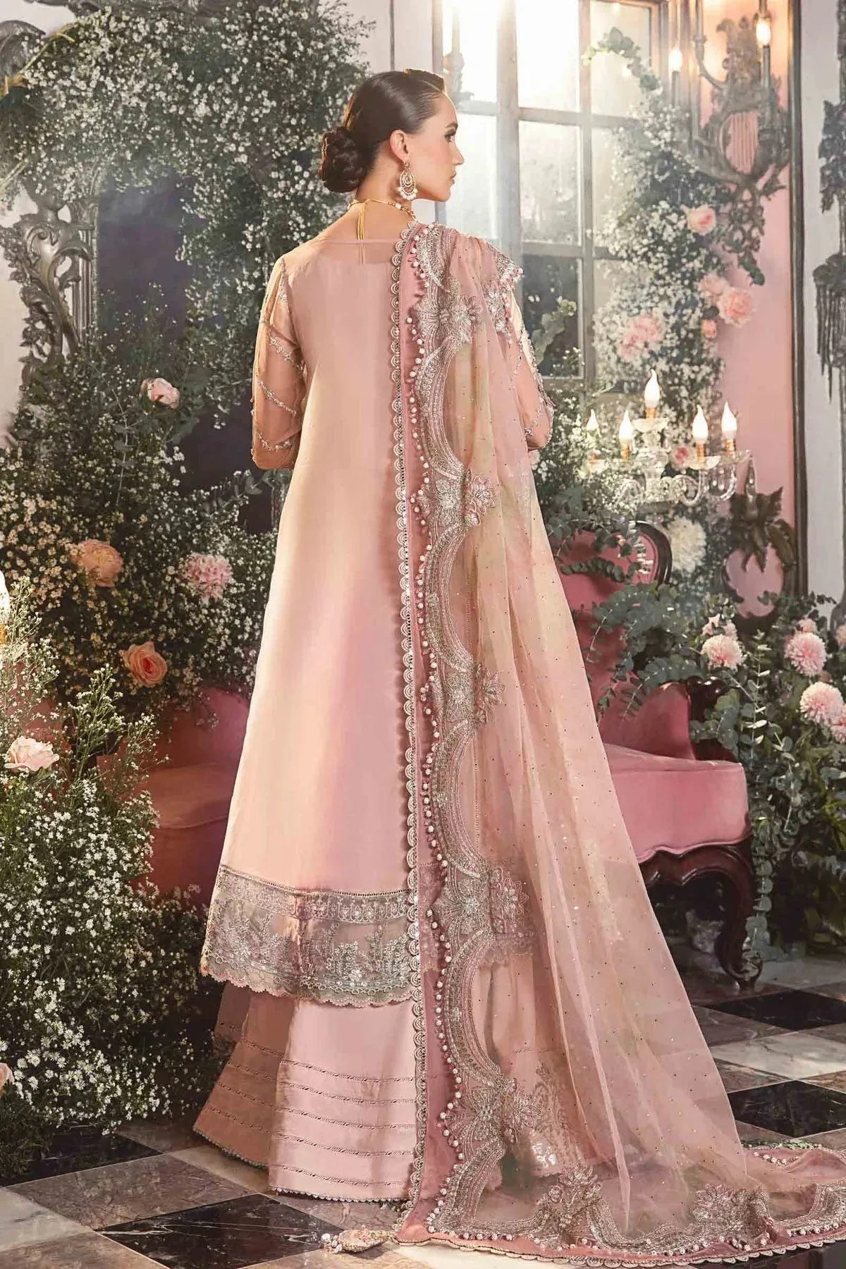Maria B Pink Raw Silk – view 2 – Poshaq
