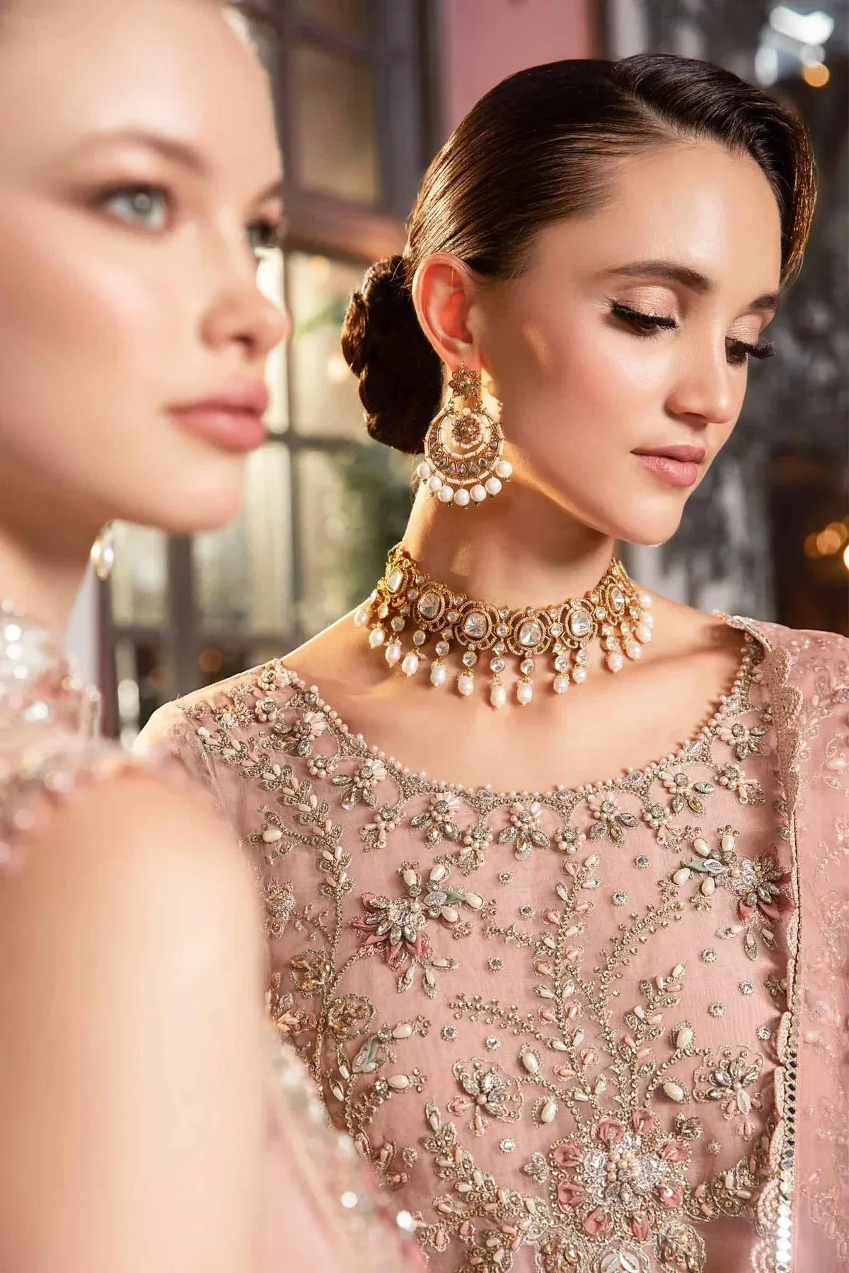 Maria B Pink Raw Silk – view 6 – Poshaq