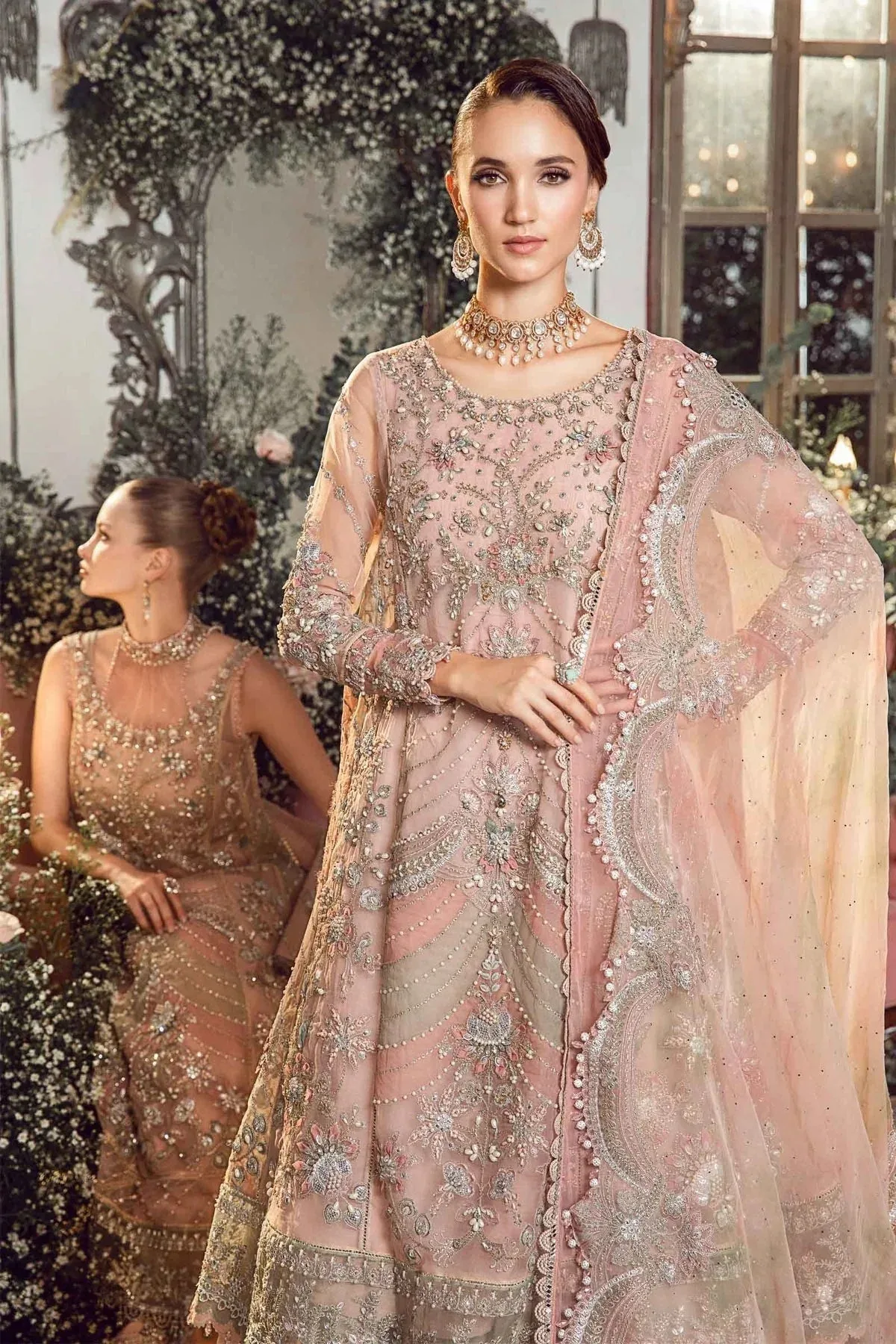 Maria B Pink Raw Silk – view 8 – Poshaq