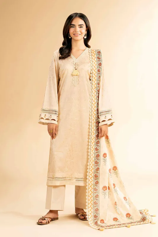 Nishat Cross Season Edit Skin Cambric – view 1 – Poshaq