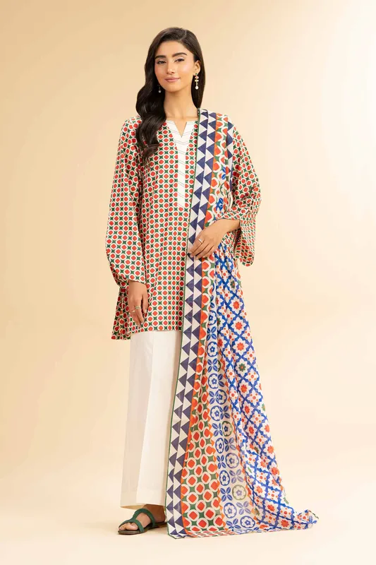 Nishat Cross Season Edit Multi Cambric – view 1 – Poshaq