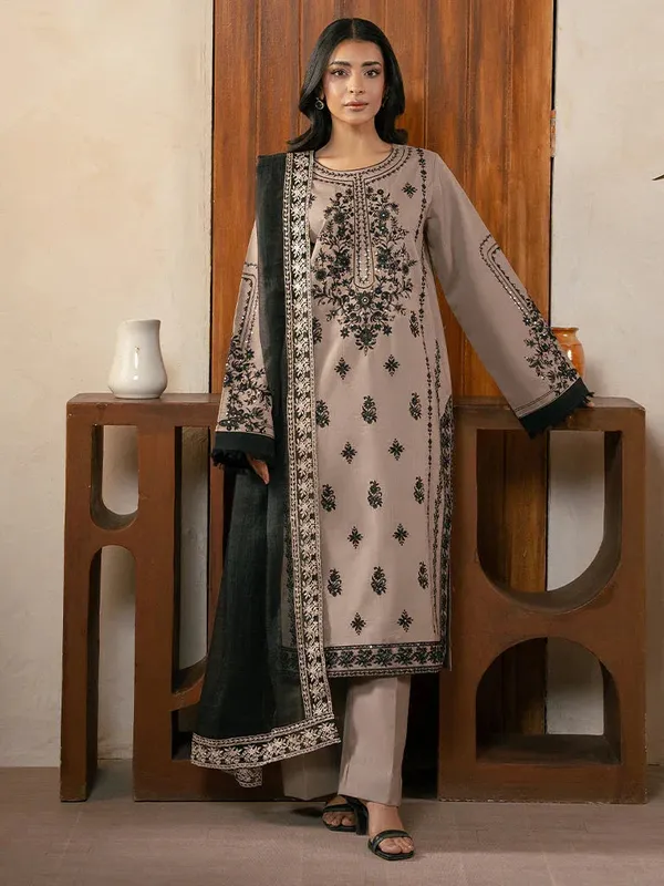 Rajbari Parisa Premium Summer Edit Coffee Cotton – view 1 – Poshaq
