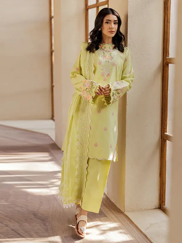 Rajbari Amari Hybrid Jacquard Edition Lime Jacquard – view 1 – Poshaq