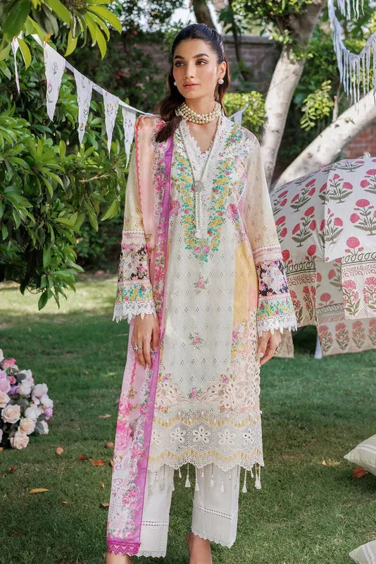 Rajbari Exclusive Printkari 2024 Grey Cotton – view 1 – Poshaq