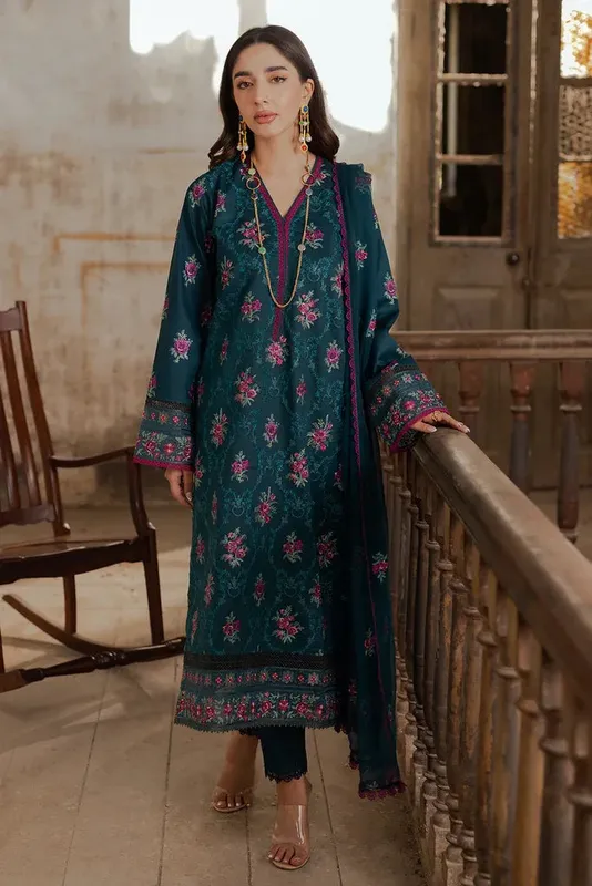 Rajbari Summer Breeze 24 Green Chiffon – view 1 – Poshaq